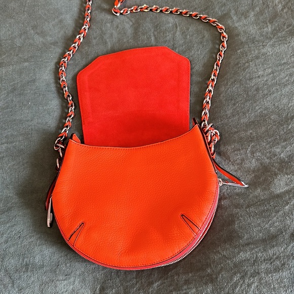 RAG & BONE BRADBURY MINI FLAP CROSSBODY ORANGE BAG - Picture 3 of 10